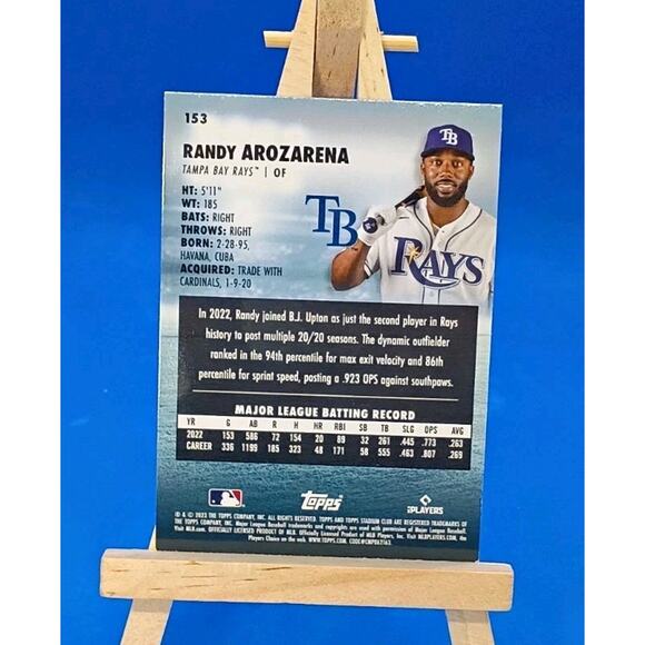 2023 Topps Stadium Club - Randy Arozarena #153 - Picture 5 of 6